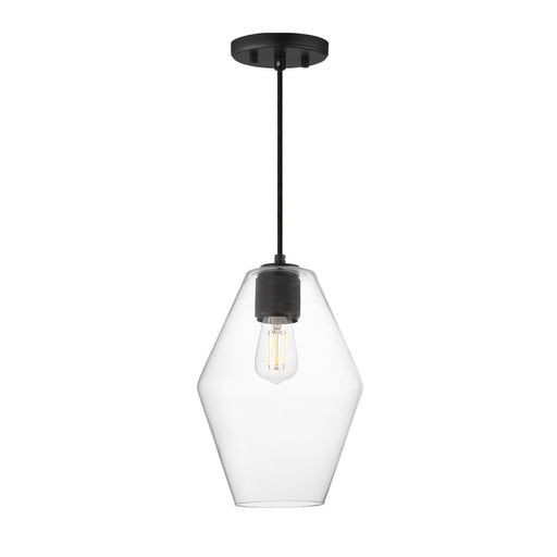 Geode One Light Mini Pendant in Black