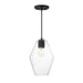 Geode One Light Mini Pendant in Black