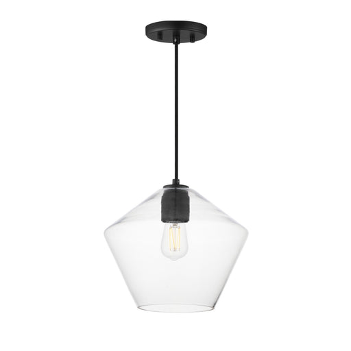 Geode One Light Pendant in Black