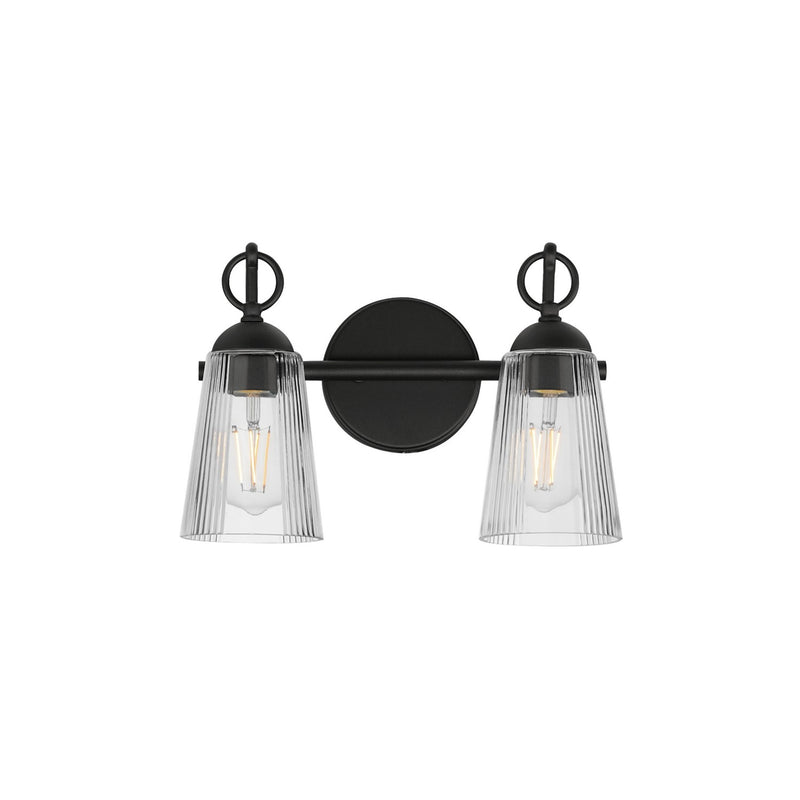Jackson Hole Two Light Wall Sconce in Black