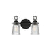 Jackson Hole Two Light Wall Sconce in Black