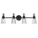 Jackson Hole Four Light Bath Vanity in Black