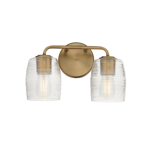 Honey Two Light Wall Sconce in Natural Aged Brass