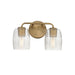 Honey Two Light Wall Sconce in Natural Aged Brass