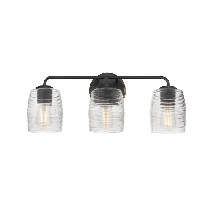 Honey Three Light Bath Vanity in Kentucky Bronze