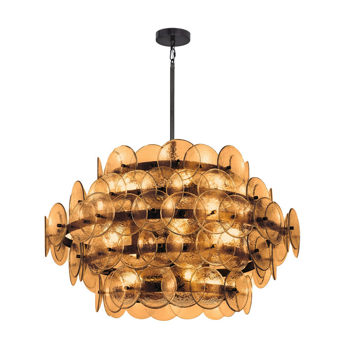 Loren 12 Light Chandelier in Gunmetal