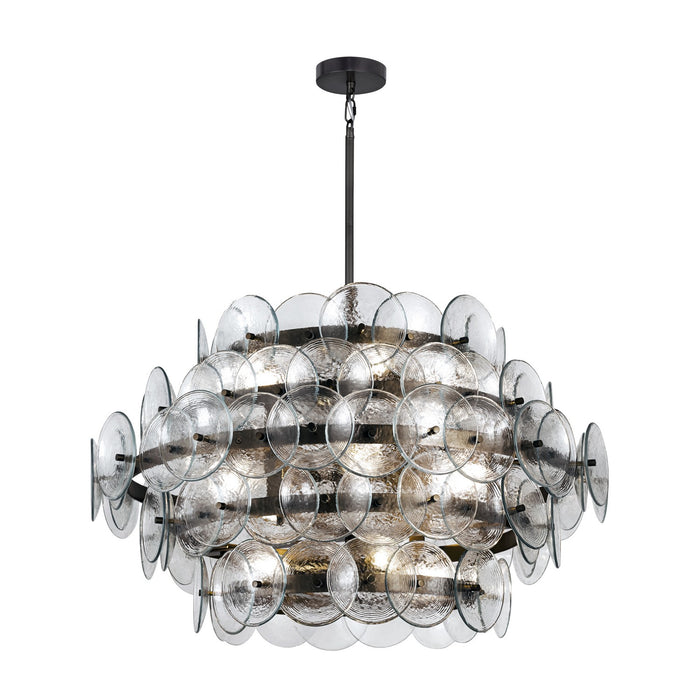 Loren 12 Light Chandelier in Gunmetal