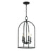 Martel Four Light Pendant in Blacksmith