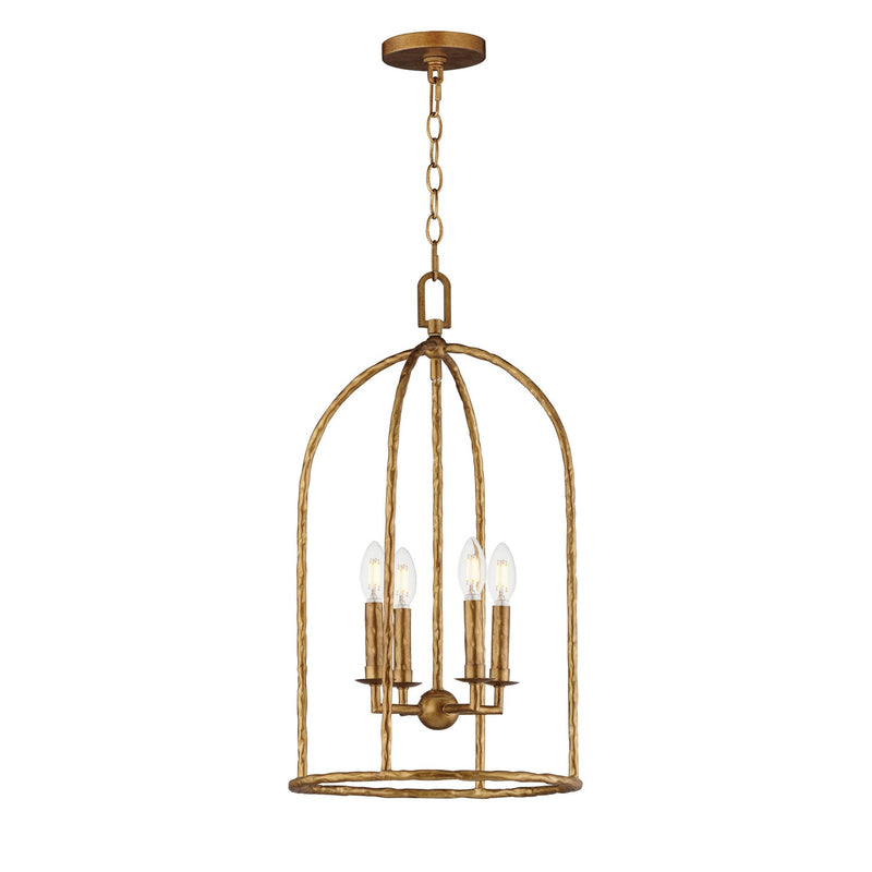 Martel Four Light Pendant in Etruscan Gold