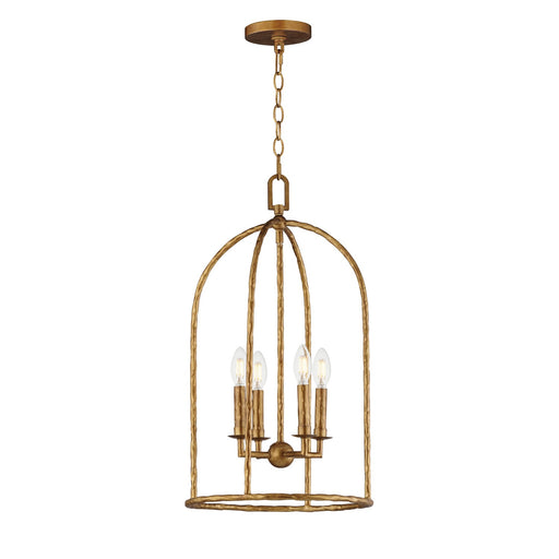 Martel Four Light Pendant in Etruscan Gold