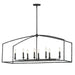 Martel Eight Light Linear Pendant in Blacksmith