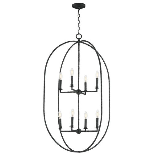 Martel Eight Light Pendant in Blacksmith