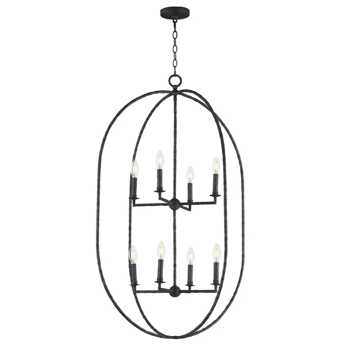 Martel Eight Light Pendant in Blacksmith