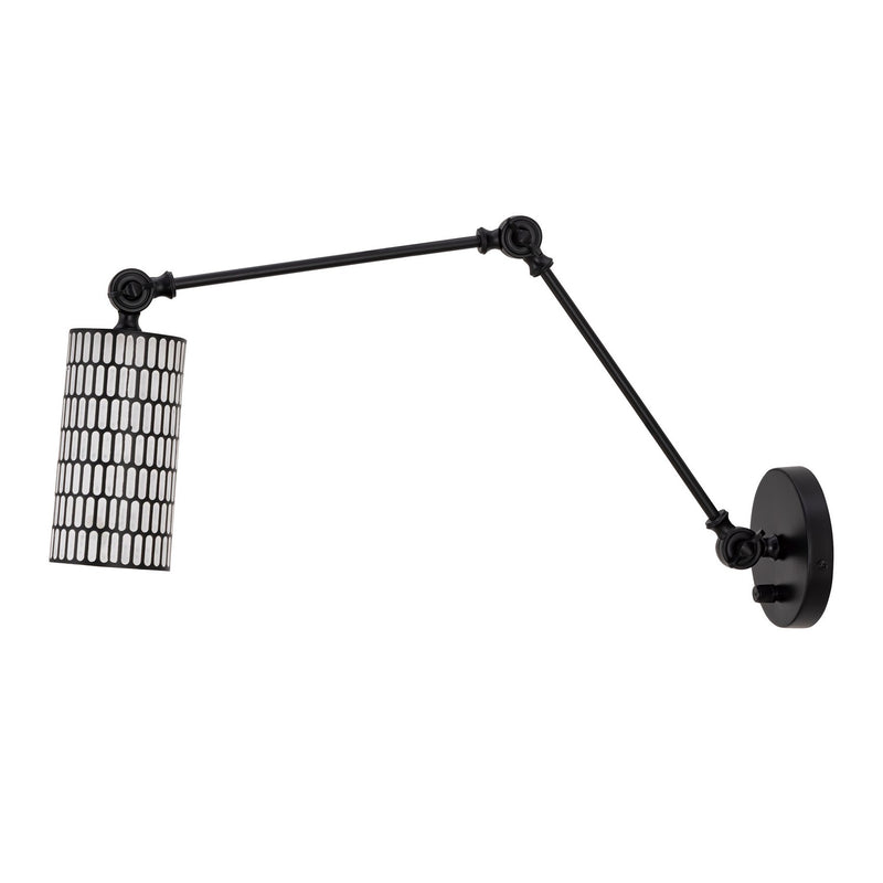 Shaka One Light Wall Sconce in Black / White