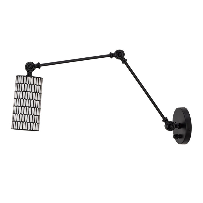 Shaka One Light Wall Sconce in Black / White