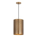 Shaka One Light Pendant in Weathered Brass