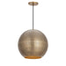 Aurelia One Light Pendant in Weathered Brass