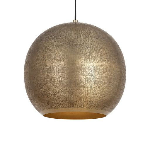 Aurelia One Light Pendant in Weathered Brass