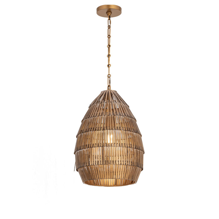 Gilda One Light Pendant in Antique Brass