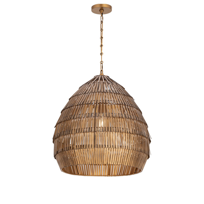 Gilda One Light Pendant in Antique Brass