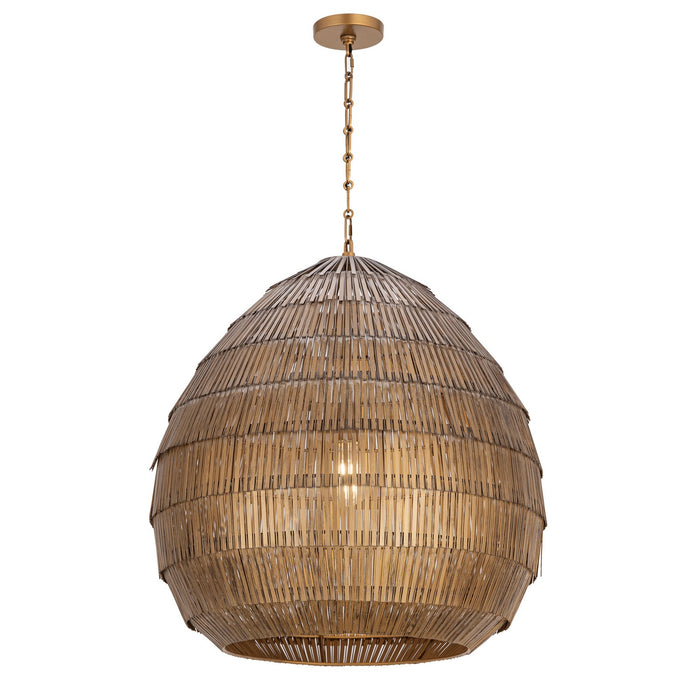 Gilda One Light Pendant in Antique Brass