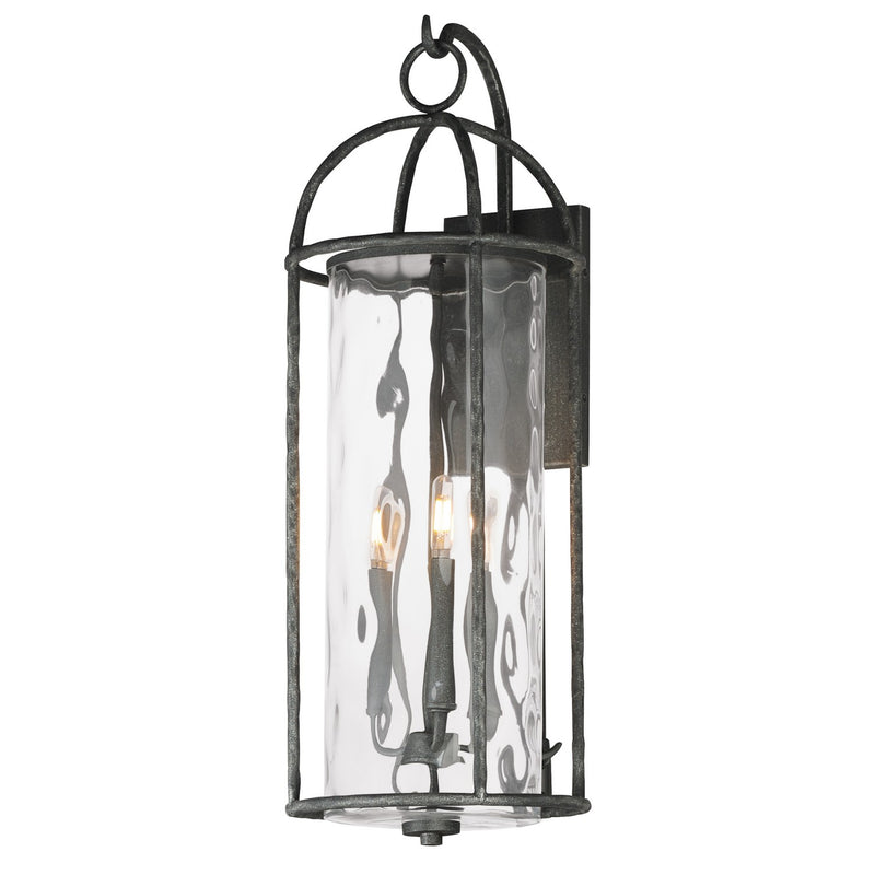 Del Mar Three Light Wall Sconce in Blacksmith