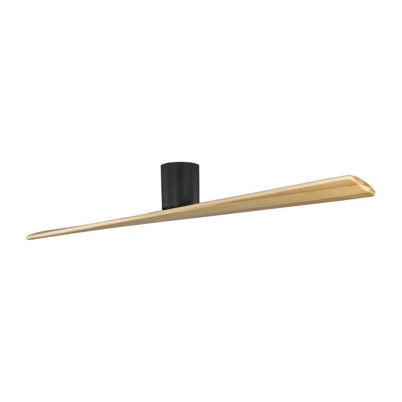 Plank Smart 72" Hugger Ceiling Fan in Midnight Black with Natural Honey Blades