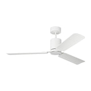 Cleancut Smart 54" LED Ceiling Fan in Matte White