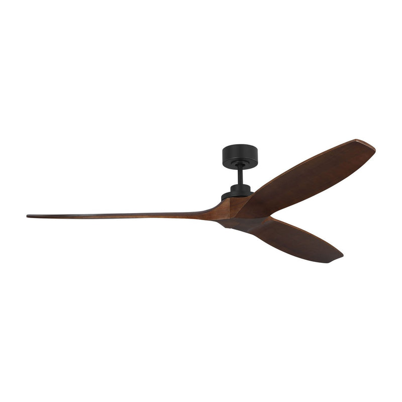 Collins Smart 70" Ceiling Fan in Midnight Black with Dark Walnut Blades