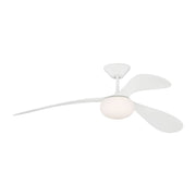 Drape Smart 58" LED Ceiling Fan in Matte White