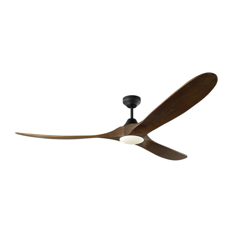 Maverick Smart 70" LED Ceiling Fan in Midnight Black with Dark Walnut Blades