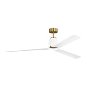 Peel Smart 66" LED Ceiling Fan in Burnished Brass