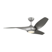 Topan Smart 52" LED Ceiling Fan in Brushed Steel