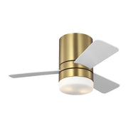 Era 32" Hugger LED Ceiling Fan in Burnished Brass