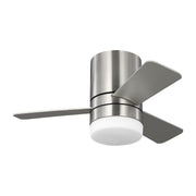 Era 32" Hugger LED Ceiling Fan in Brushed Nickel