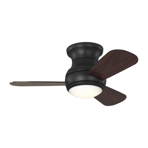Orbis 32" LED Hugger Ceiling Fan in Midnight Black