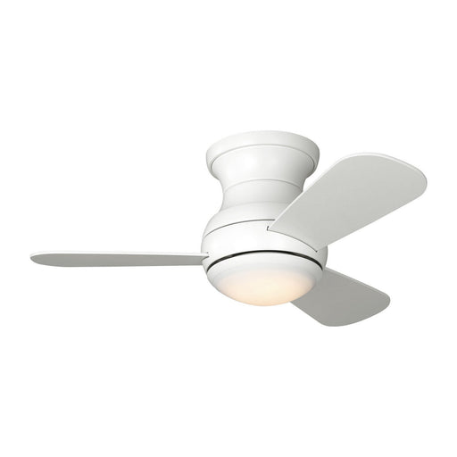 Orbis 32" LED Hugger Ceiling Fan in Matte White