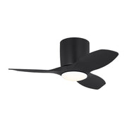 Titus 32" LED Hugger Ceiling Fan in Midnight Black