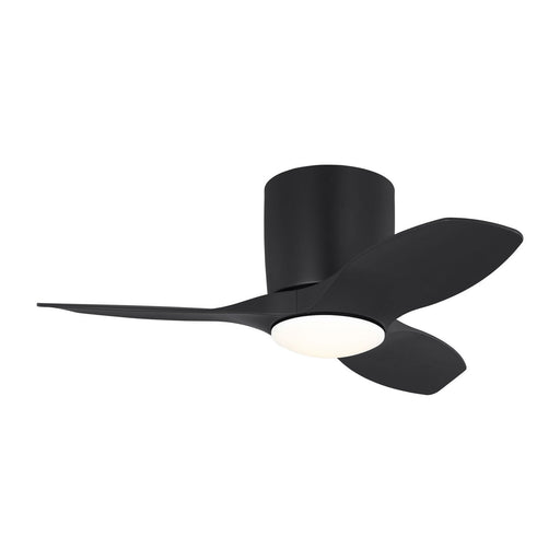 Titus 32" LED Hugger Ceiling Fan in Midnight Black