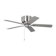 Linden 52" Hugger Ceiling Fan in Brushed Steel