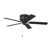 Linden 52" Hugger Ceiling Fan in Midnight Black