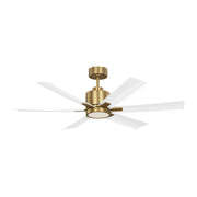 Flera Smart 52" LED Ceiling Fan in Burnished Brass