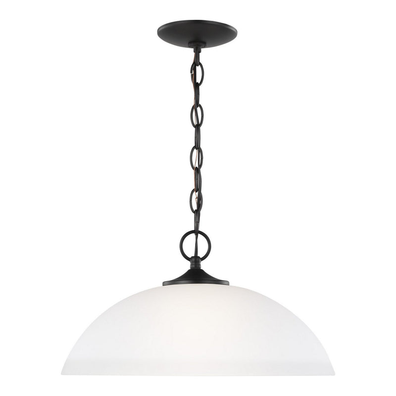 Geary Bowl Pendant in Midnight Black