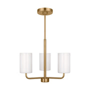 Rhett 3-Light Chandelier in Satin Brass