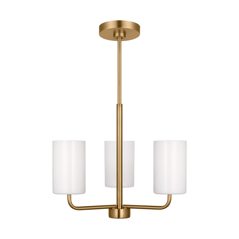 Rhett 3-Light Chandelier in Satin Brass