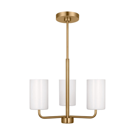 Rhett 3-Light Chandelier in Satin Brass