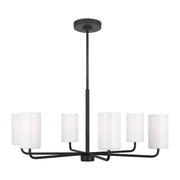 Rhett 6-Light Chandelier in Midnight Black