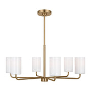 Rhett 6-Light Chandelier in Satin Brass
