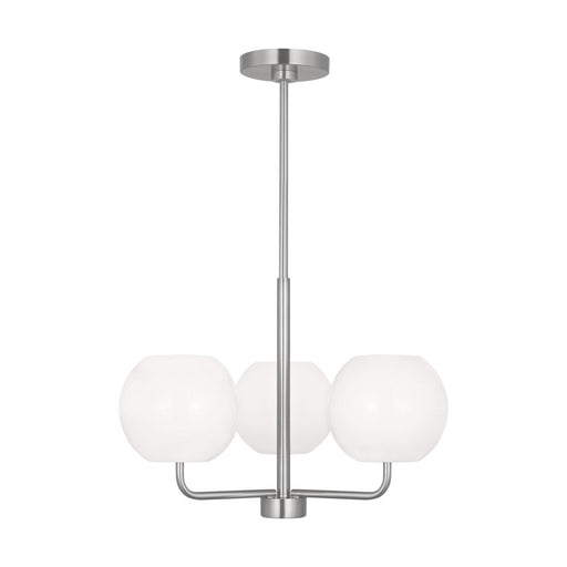 Rory 3-Light Chandelier in Brushed Steel