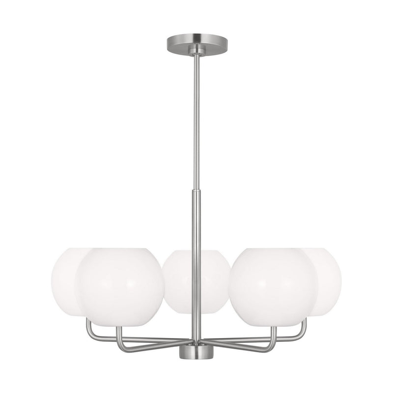 Rory 5-Light Chandelier in Brushed Steel